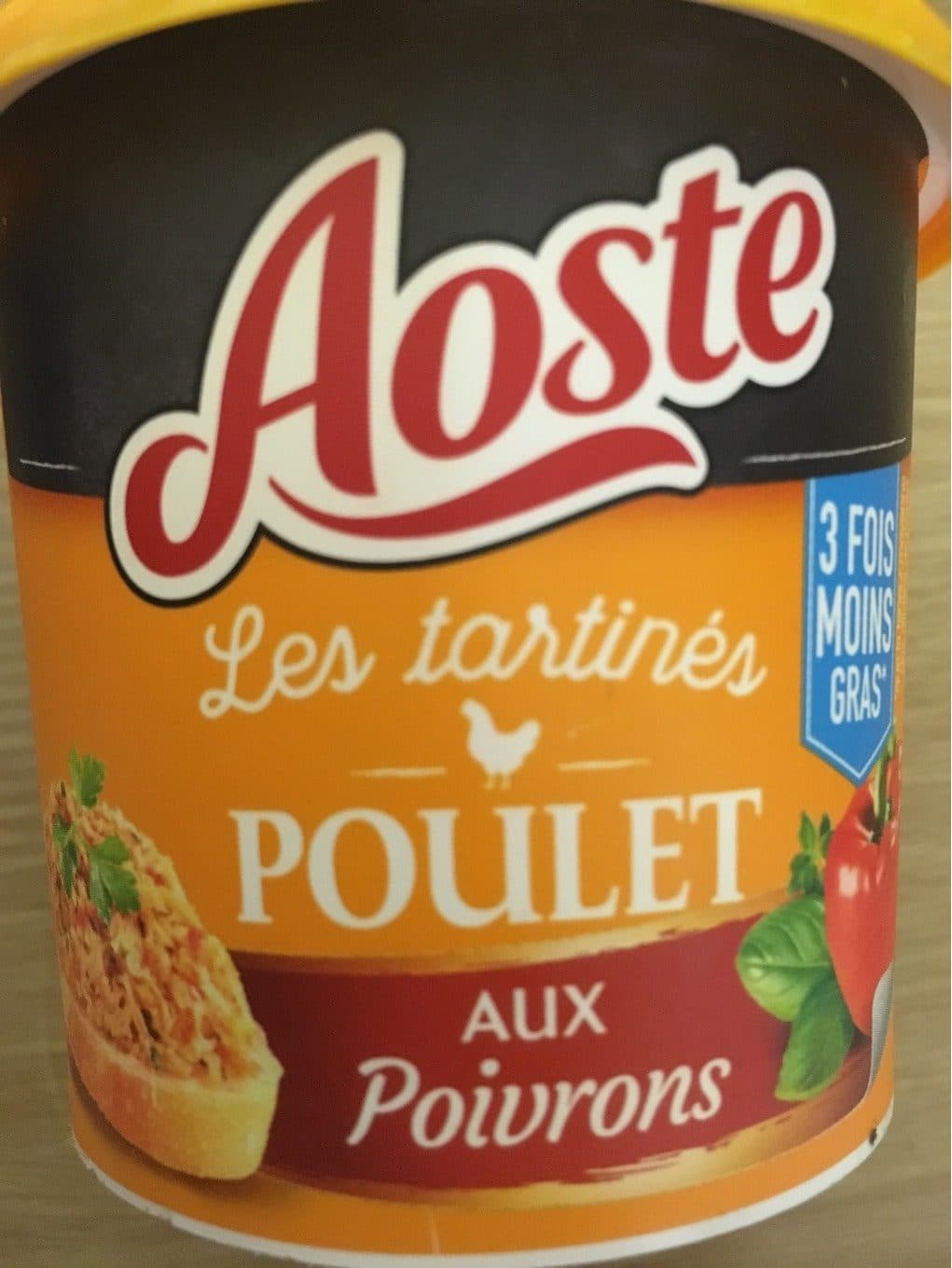 Aoste Les tartines poulet aux poivrons packshot