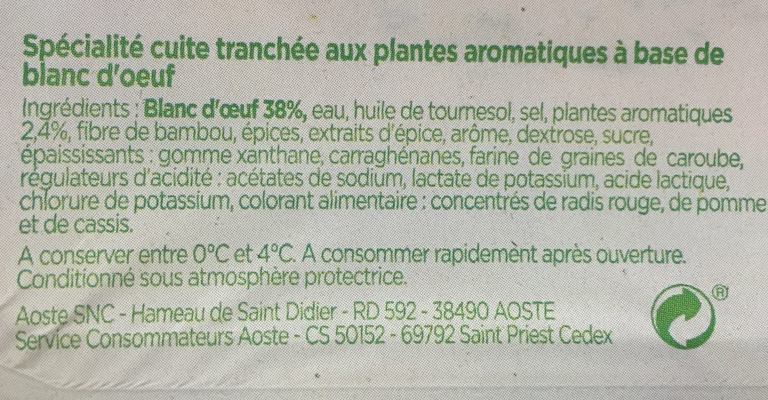 Aoste Le vegetarien packshot
