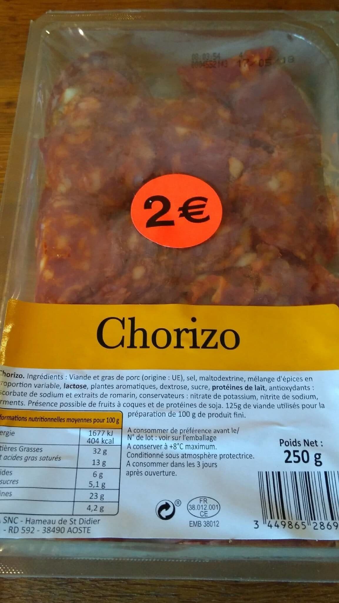 Open Food Facts Chorizo packshot