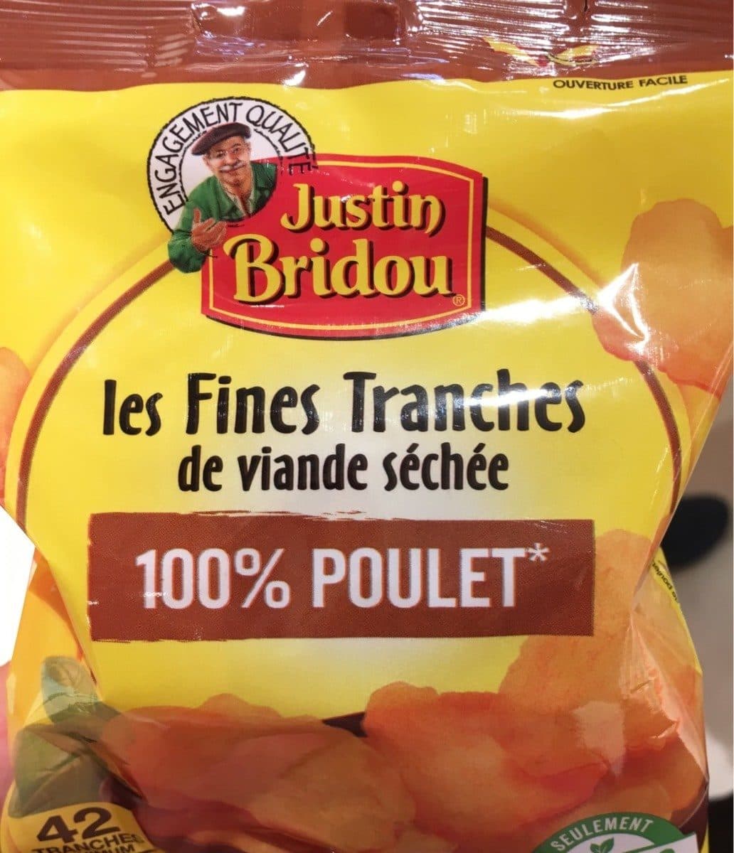 Justin Bridou Fines tranches de poulet séché packshot