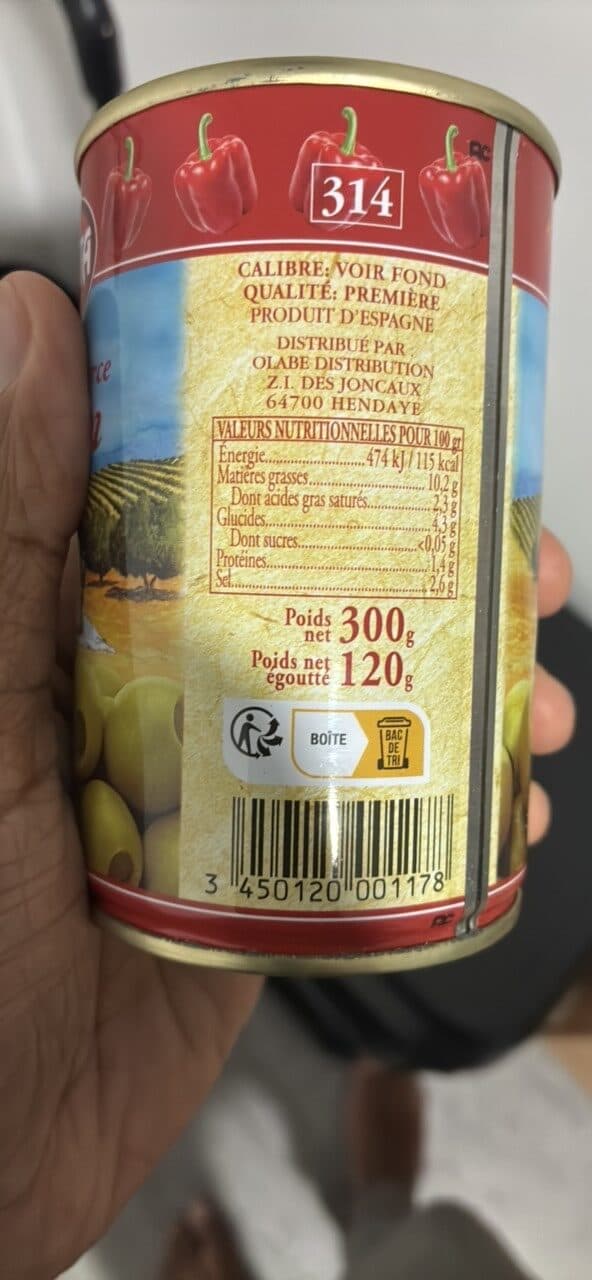 LA CIOTA Olives vertes farcies aux poivrons packshot