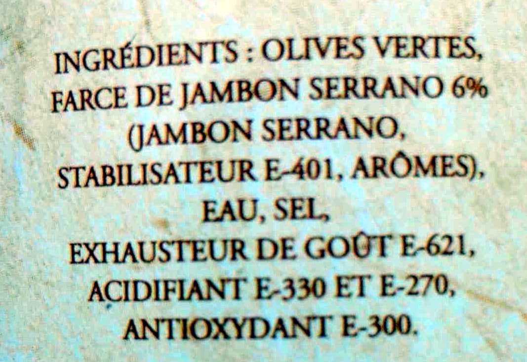 La Ciota Olives Vertes à la Farce de Jambon Serrano packshot