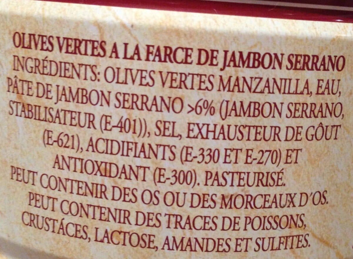 La Ciota Olives vertes à la farce de Jambon Serrano packshot
