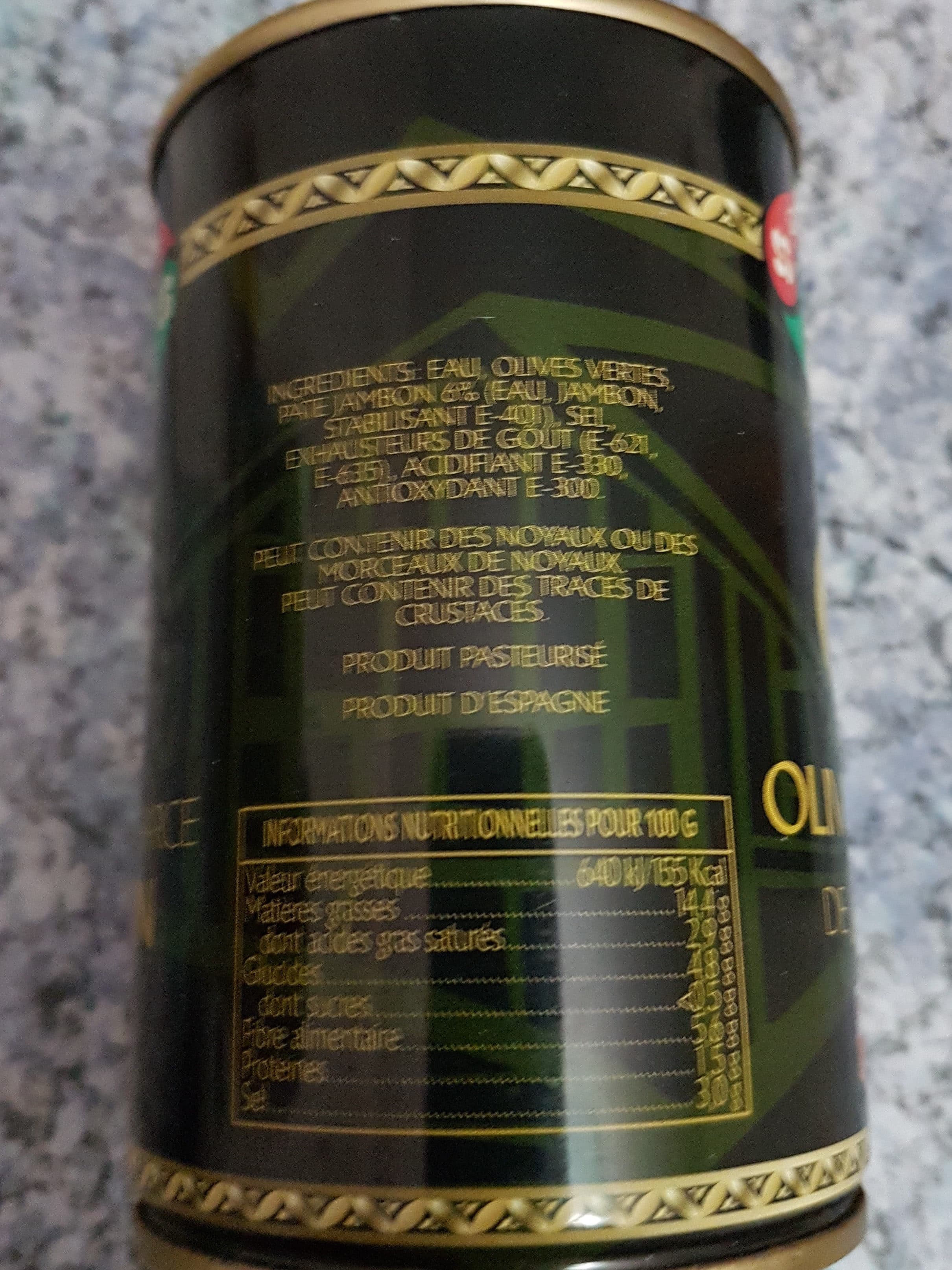 Open Food Facts Olives a la farce de jambon packshot