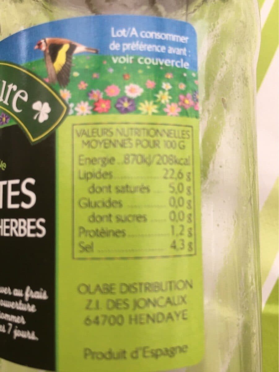 Olabe Olives vertes packshot