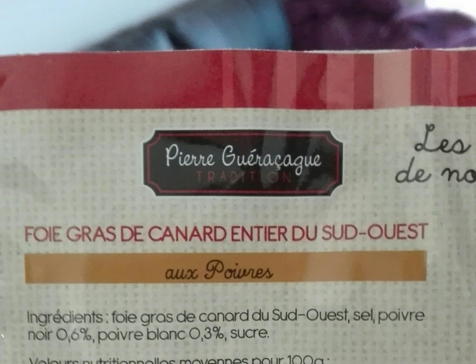 Open Food Facts Foie gras de canard entier du.sud.ouest au poivre packshot