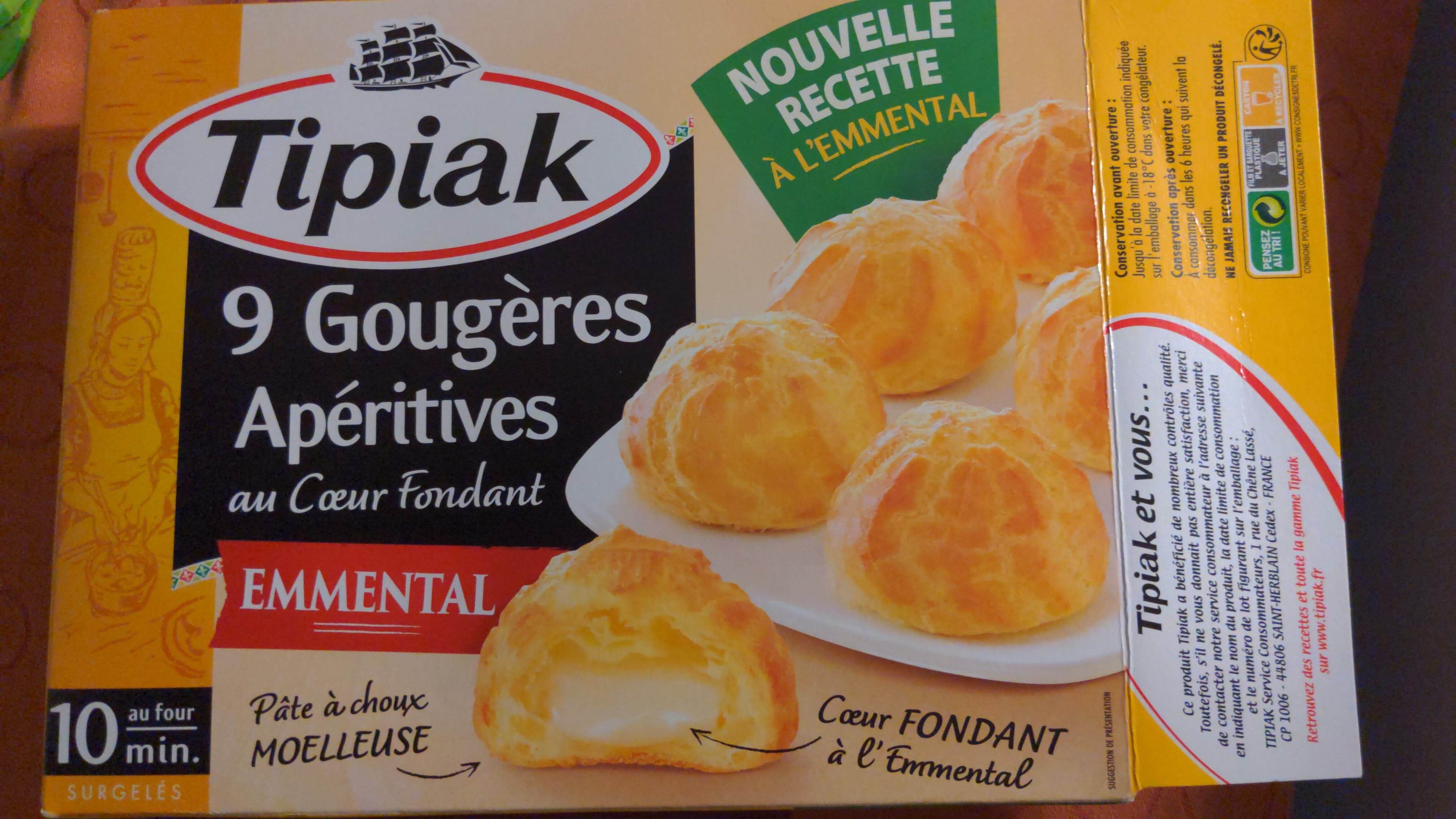 Tipiak 9 gougères apéritives au cœur fondant packshot