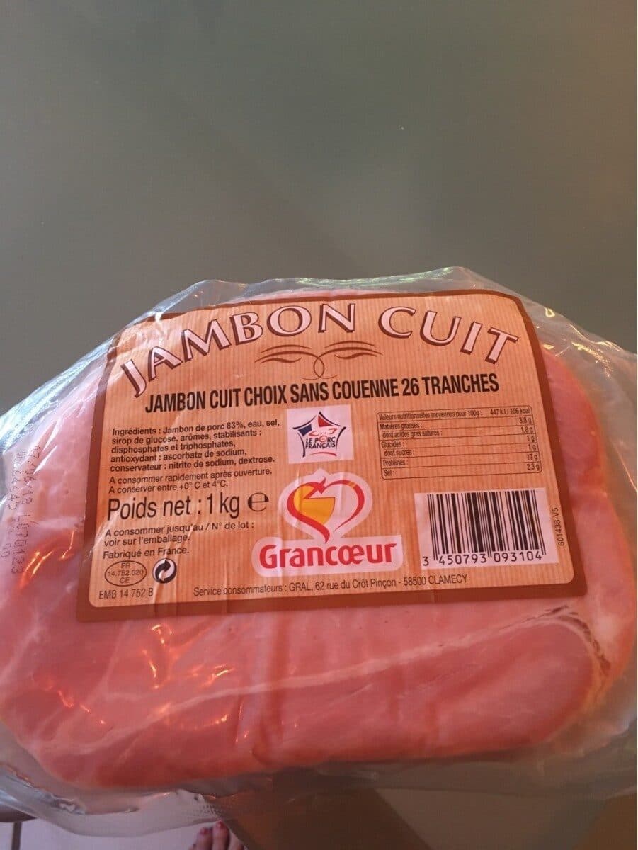Open Food Facts Jambon cuit packshot