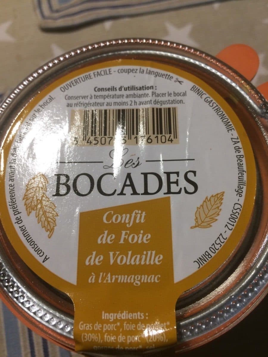 Open Food Facts Confit de doie de volaille a l'armagnac packshot