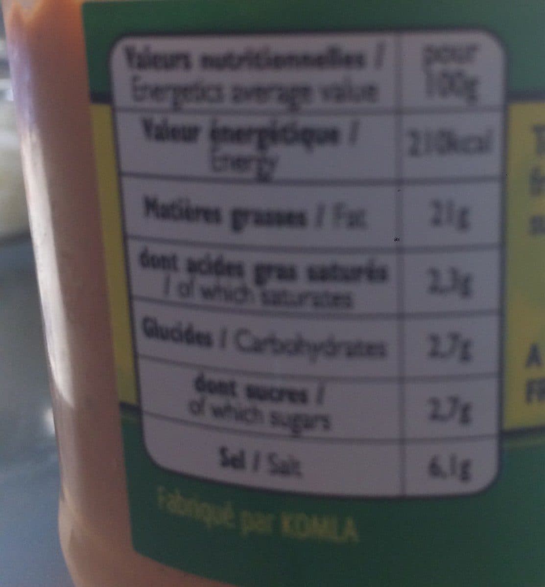Leader Price Pâte de piments végétariens packshot