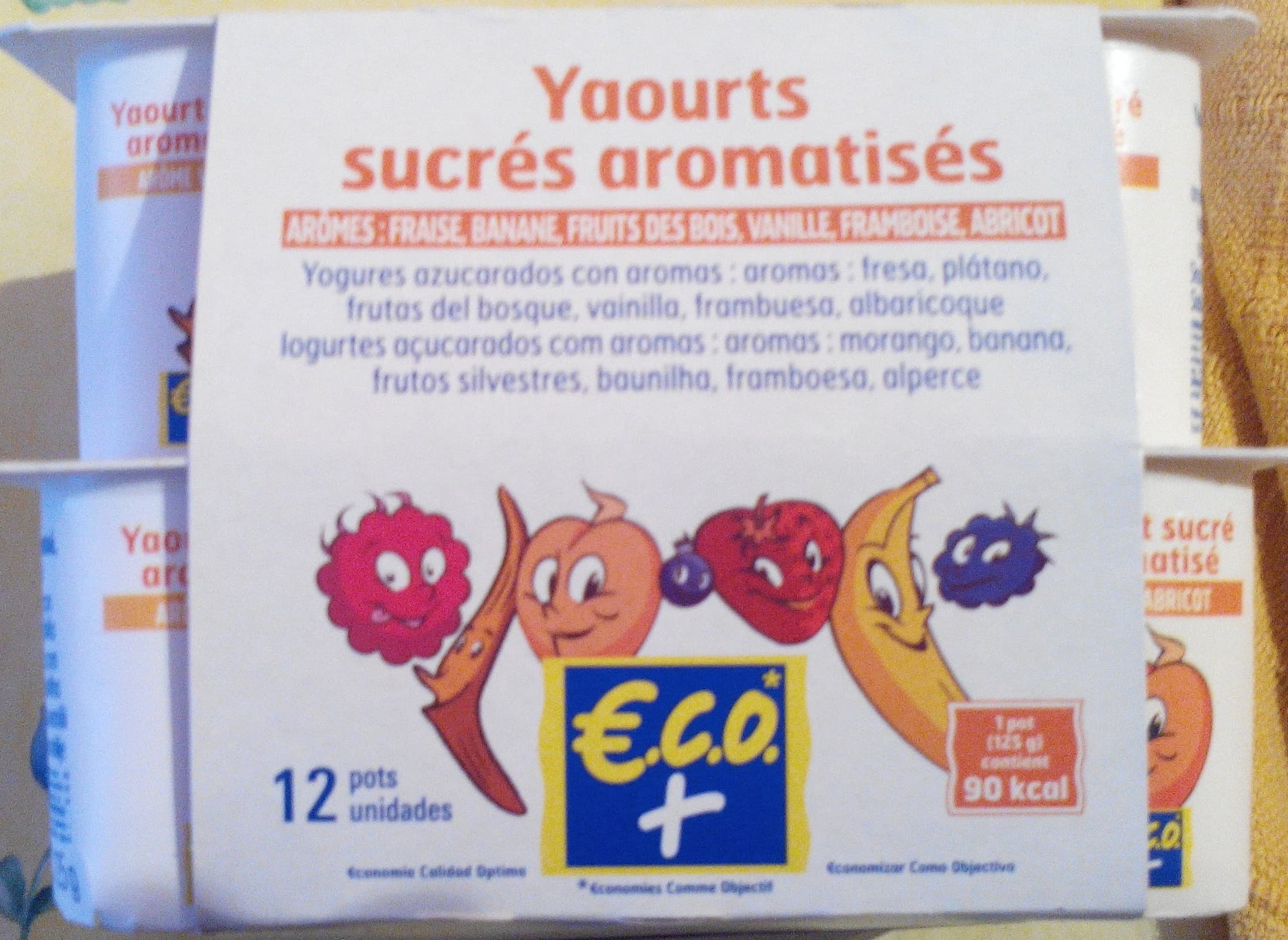 Eco+ Yaourts sucrés aromatisés packshot