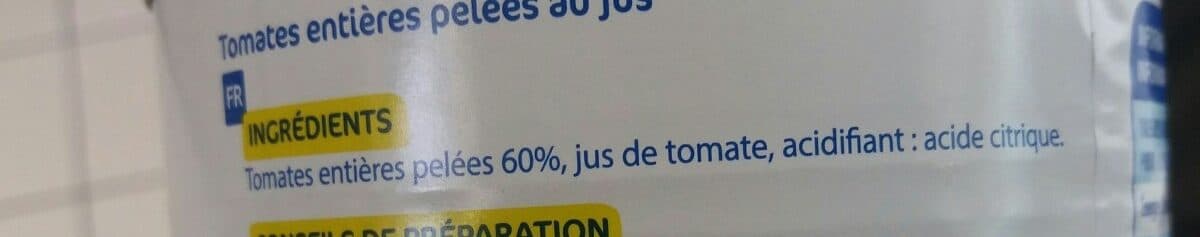 Eco + Tomates entières pelées au jus packshot