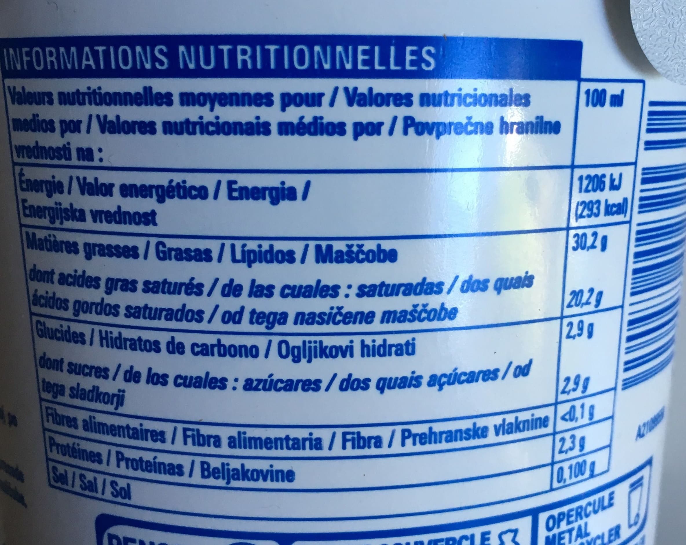 Eco+ Crème fraîche épaisse 30% packshot
