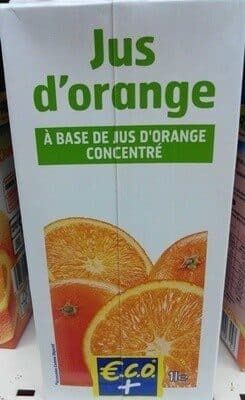 Eco+ Jus d'orange à base de jus d'orange concentré packshot