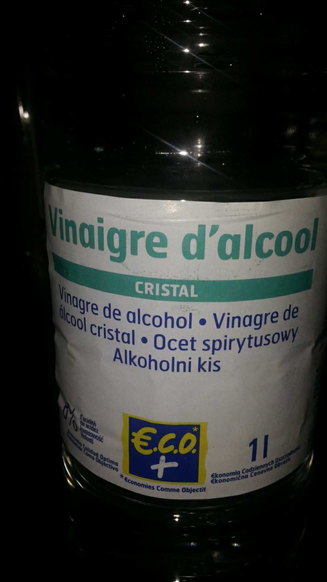 eco+ Vinaigre d'alcool cristal packshot