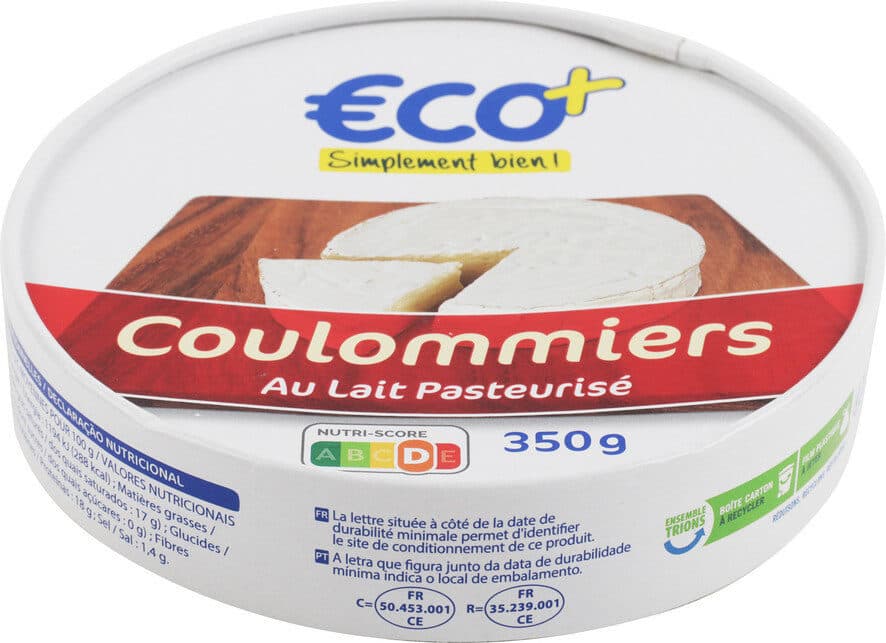 Eco + Coulommiers pasteurisé 24% Mat. Gr. packshot