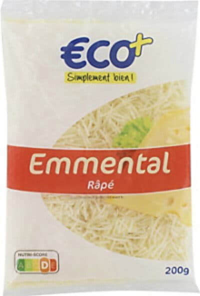 ECO PLUS Emmental râpé packshot