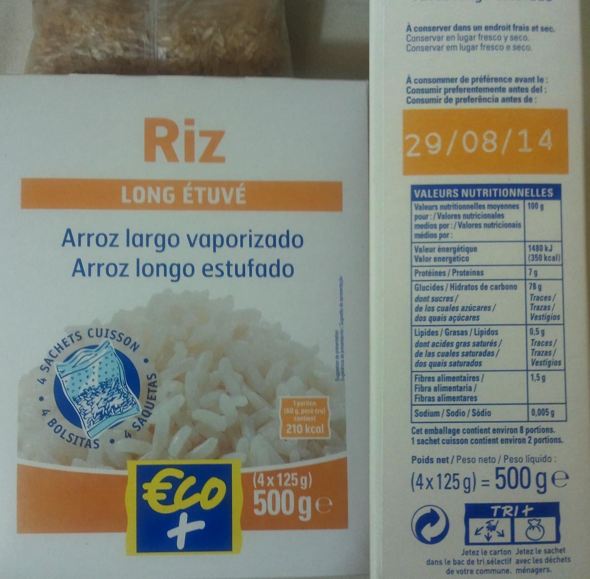 Eco+ Riz - Long étuvé packshot