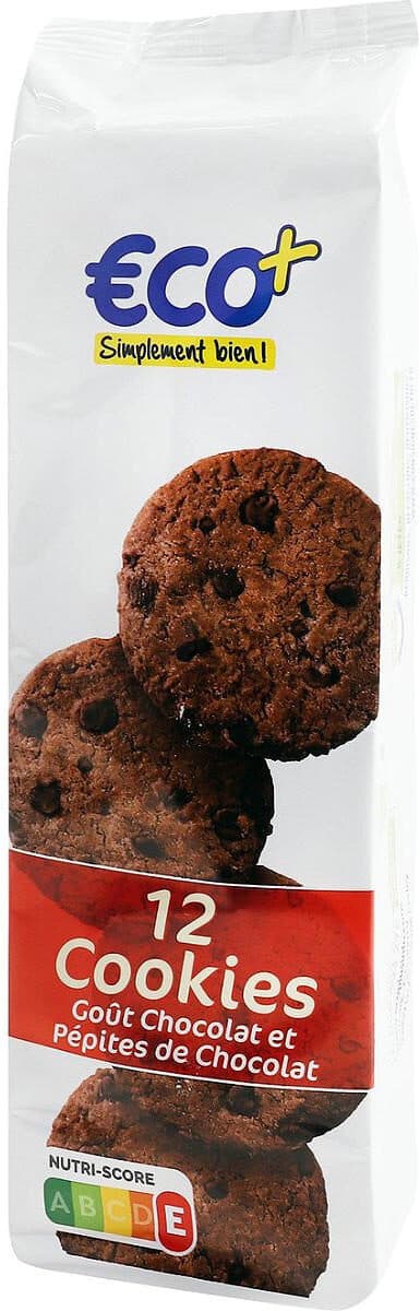E.Leclerc 12 Cookies Chocolat - Pépites de Chocolat packshot