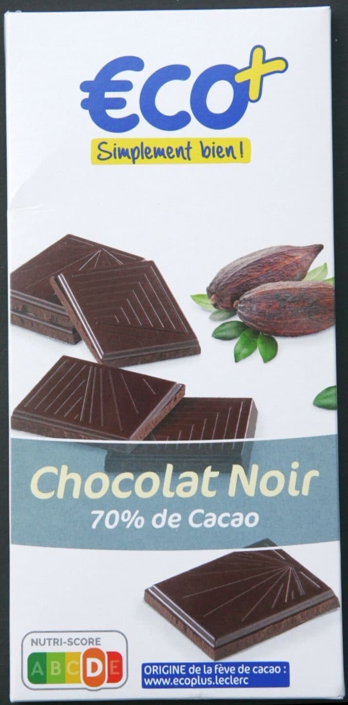 Eco Chocolat noir 70% cacao packshot