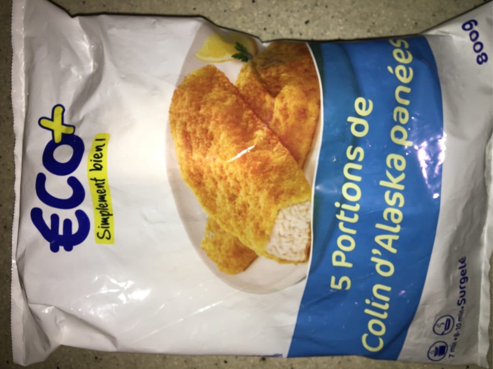 Eco + Colin d'alaska Panées packshot