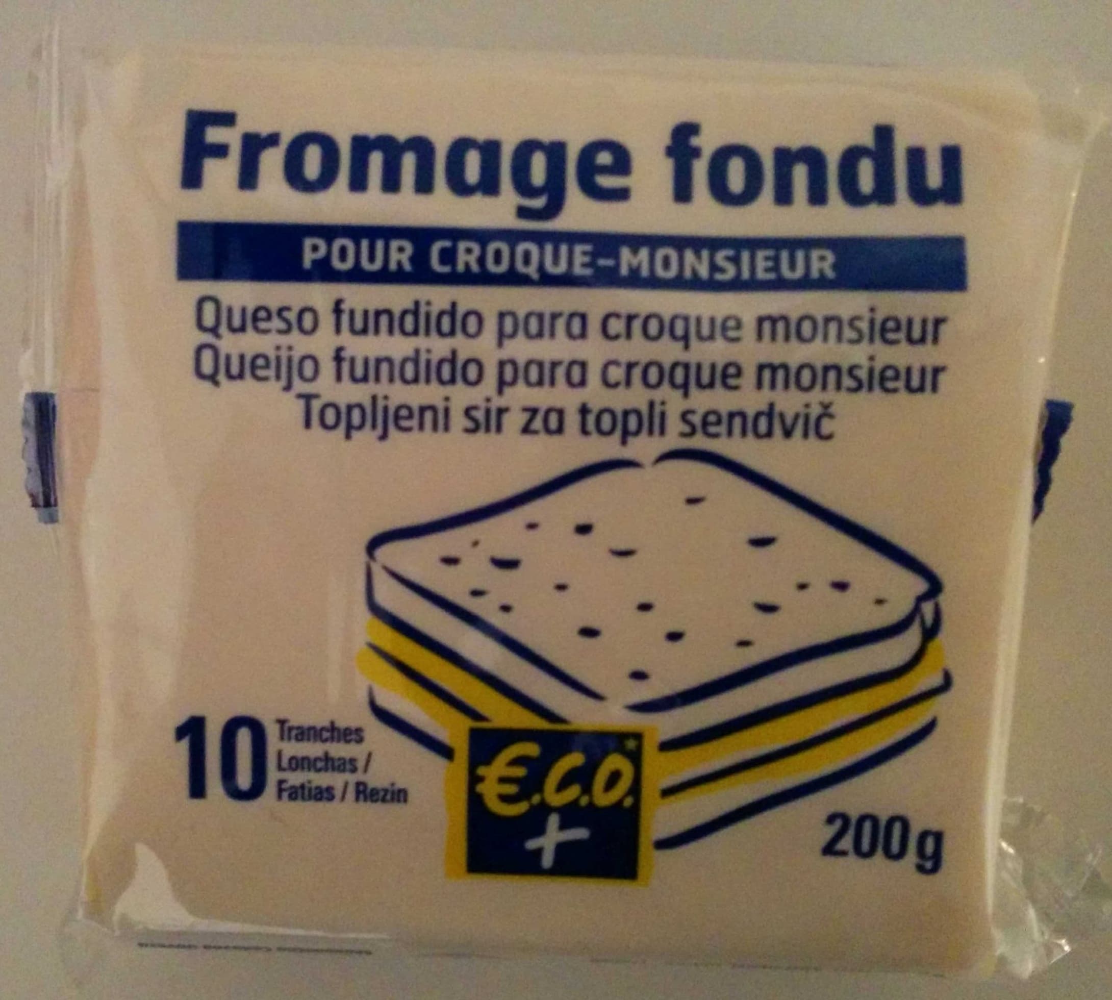 Eco+ Fromage fondu pour croque-monsieur packshot