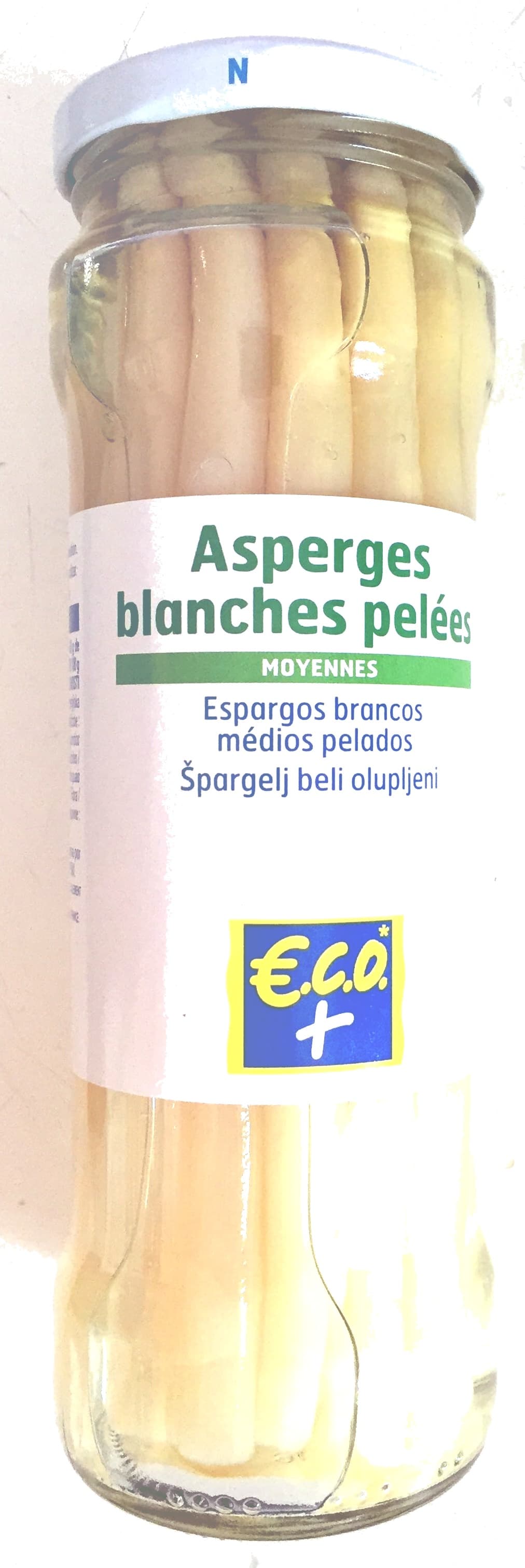 Eco+ Asperges blanches pelées packshot