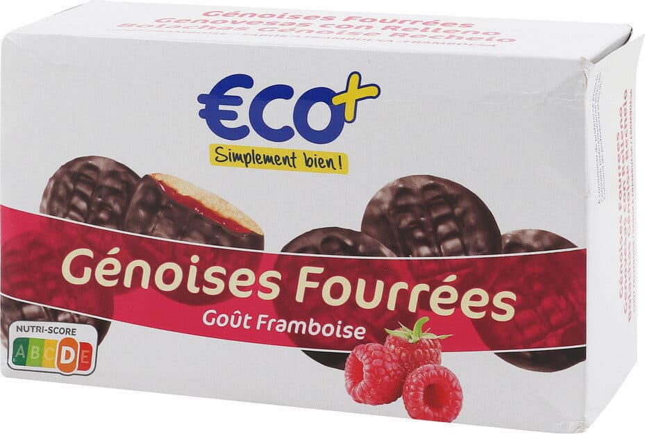 Eco+ Génoises Fourrées Goût Framboise packshot