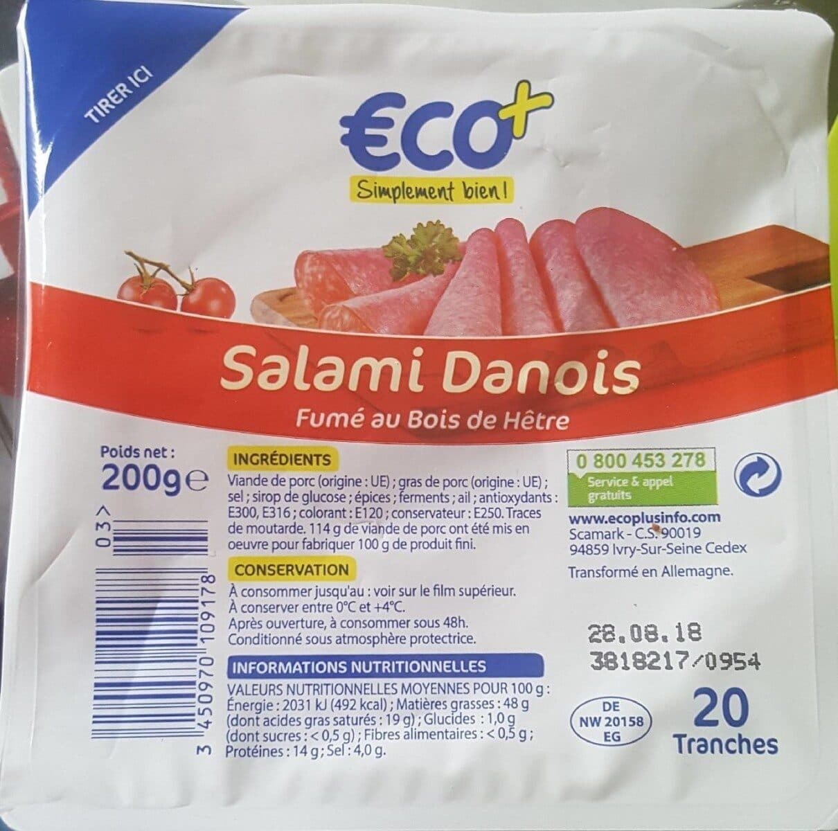 eco+ Salami Danois packshot