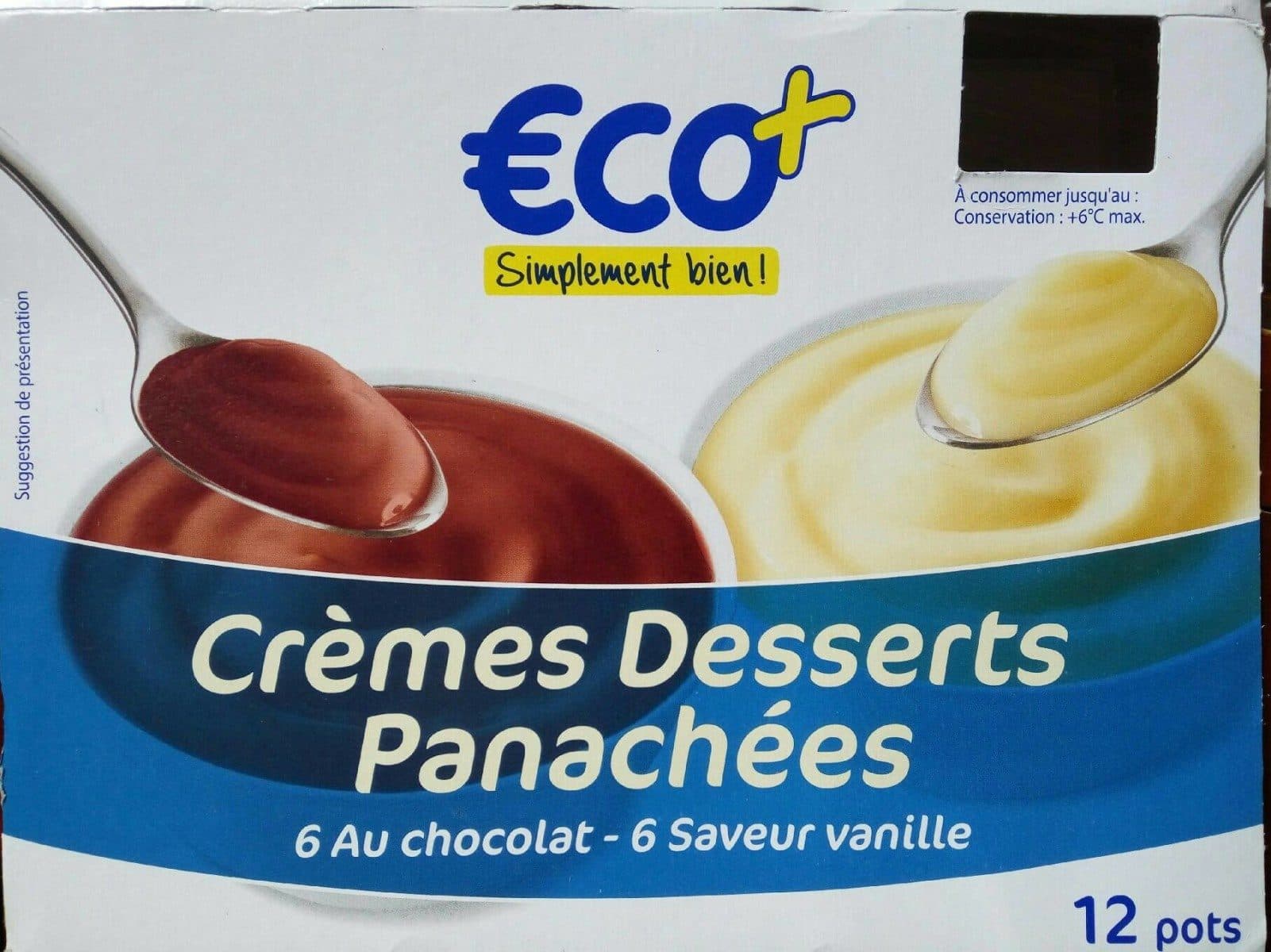 eco + Crèmes desserts panachées packshot