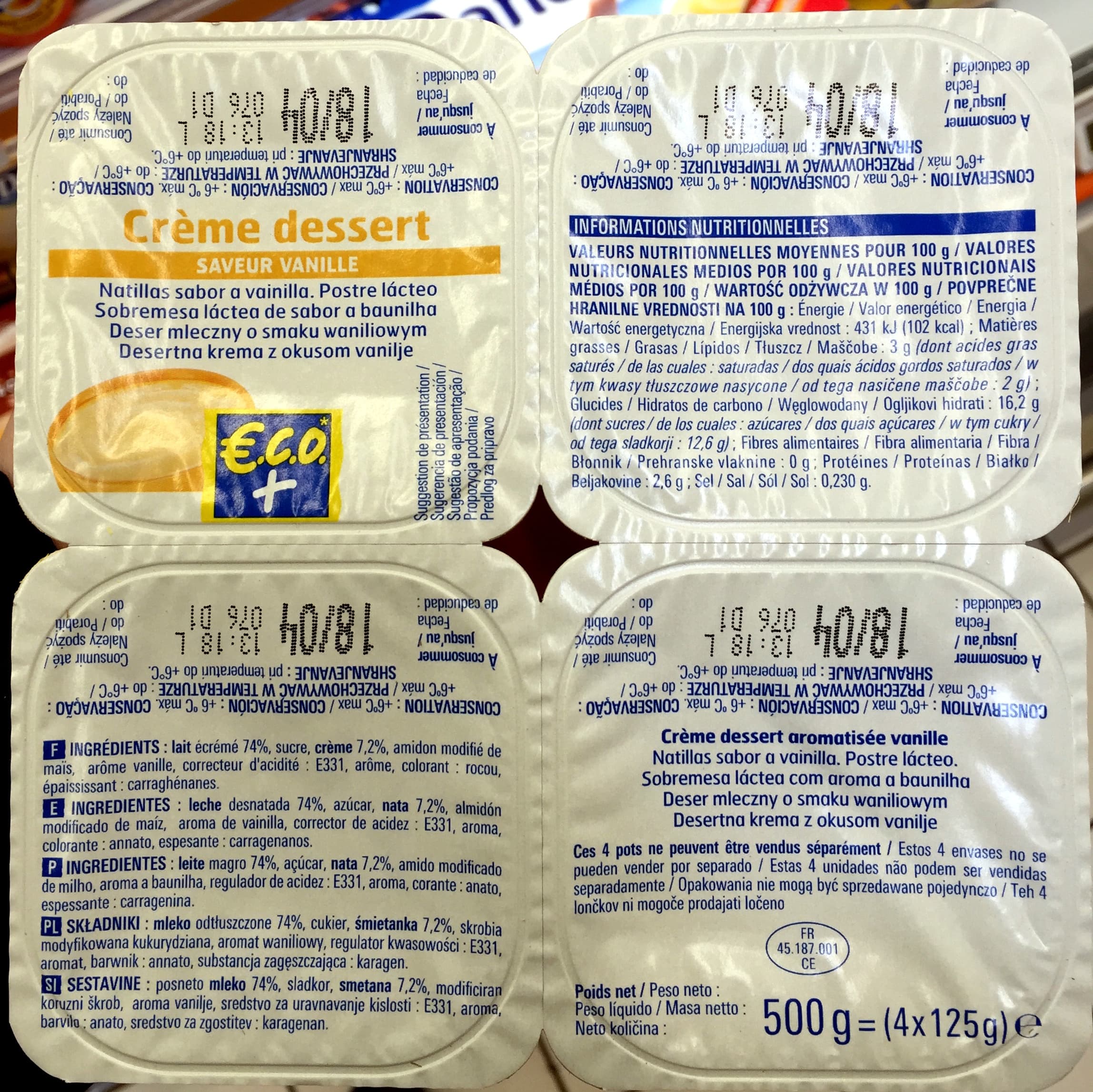 Eco + Crème dessert - Saveur Vanille packshot