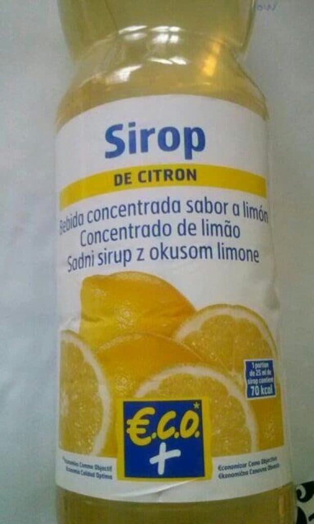 E-Leclerc Sirop de citron packshot