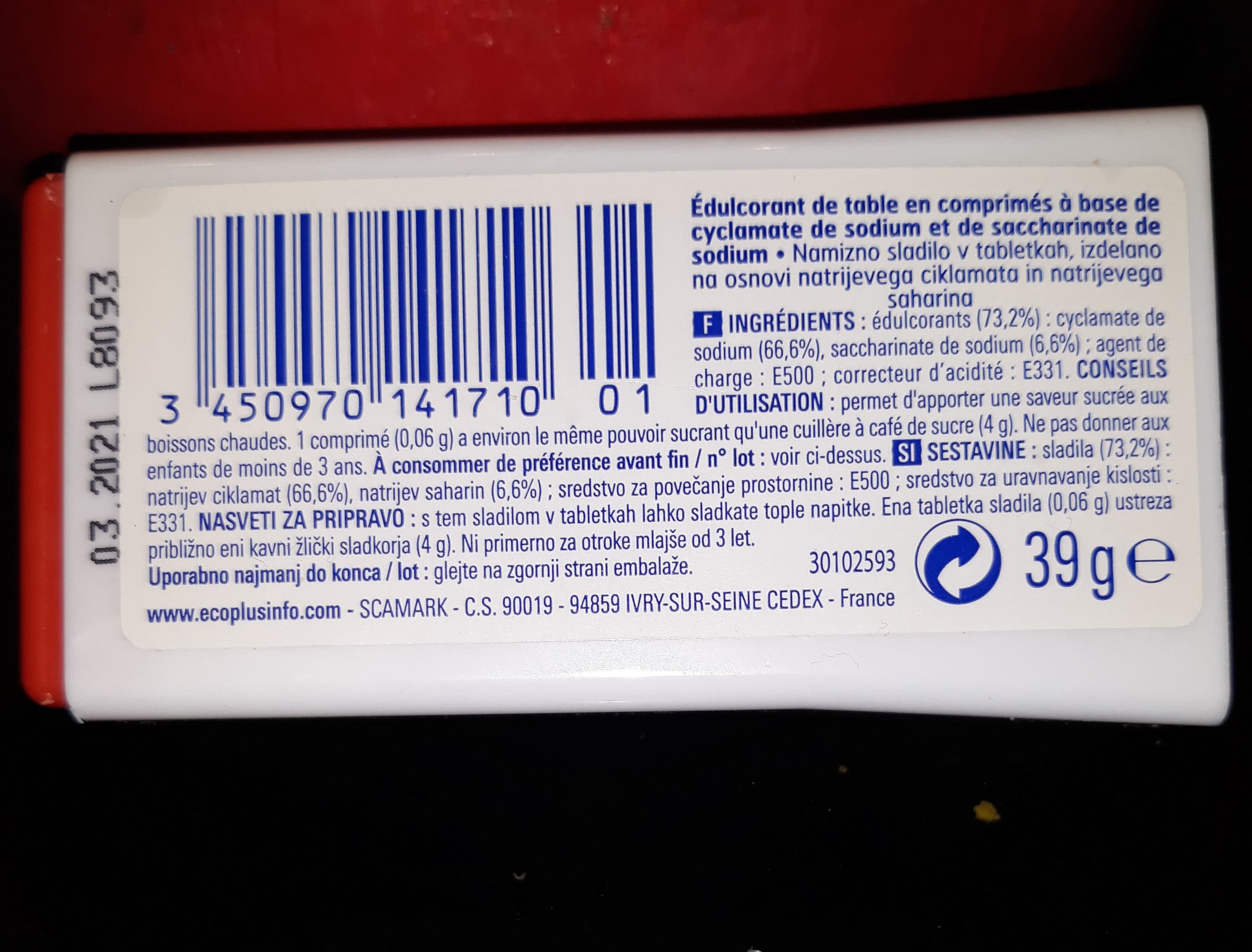 Éco+ Édulcorant de Table packshot