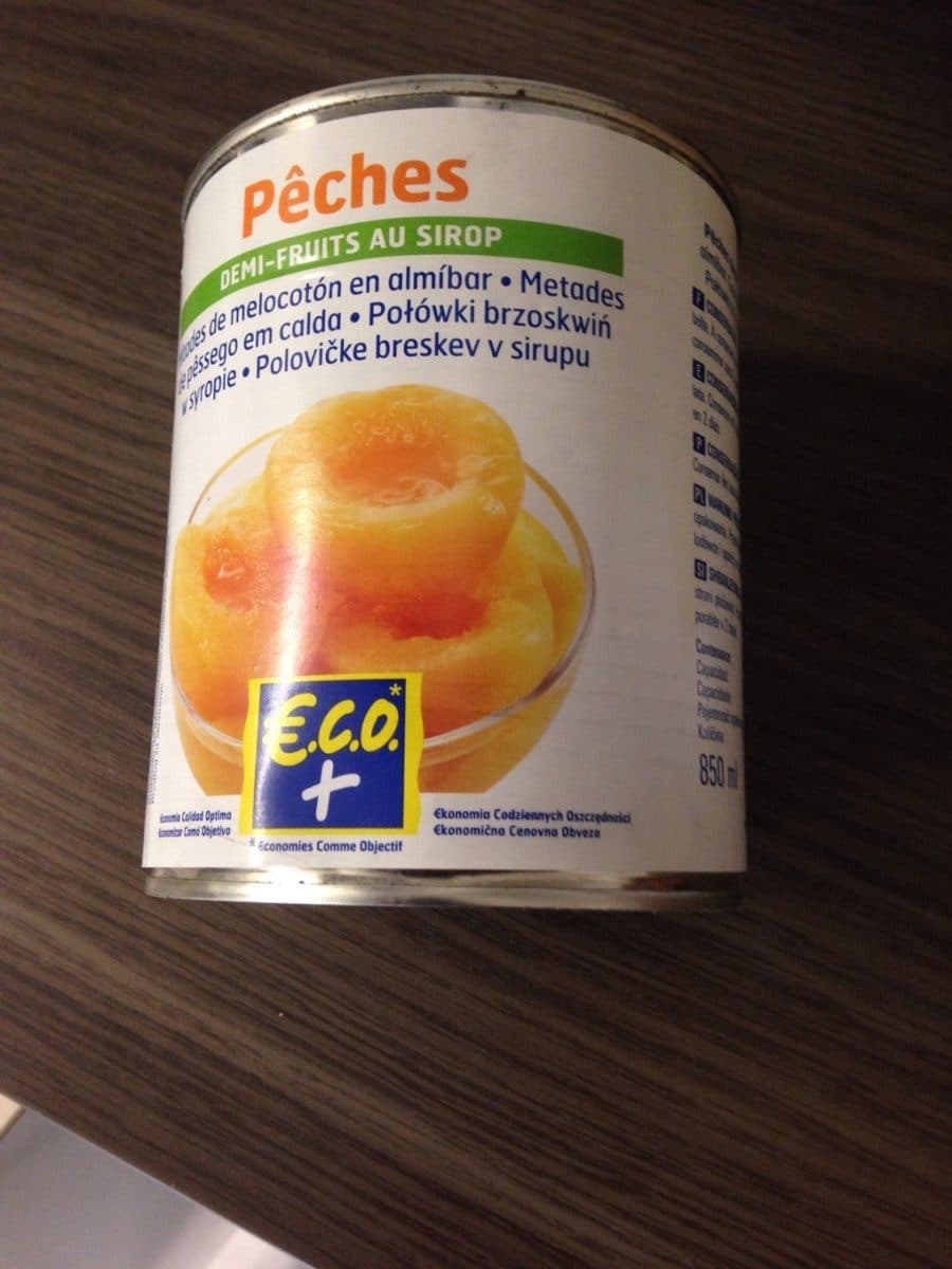 Eco+ Peches demi fruit au sirop packshot