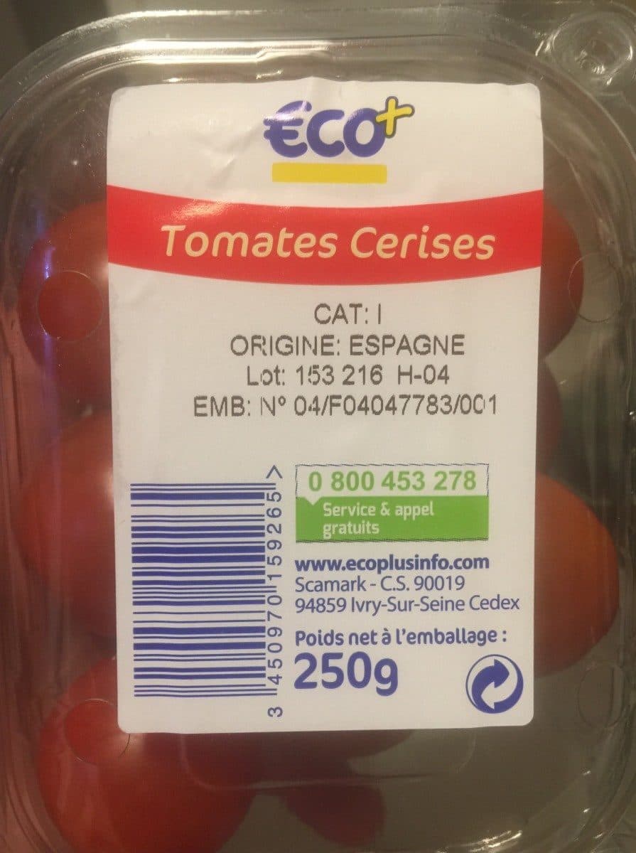 Eco+ Tomates cerises packshot