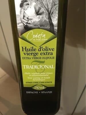 Codefa Huile D'olive Extra Vierge Tradicional Espagne Codefa packshot