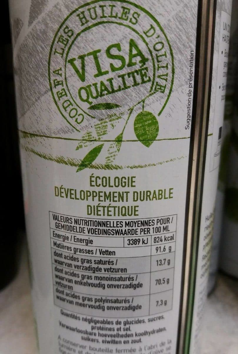 Codefa Huile olive bio packshot