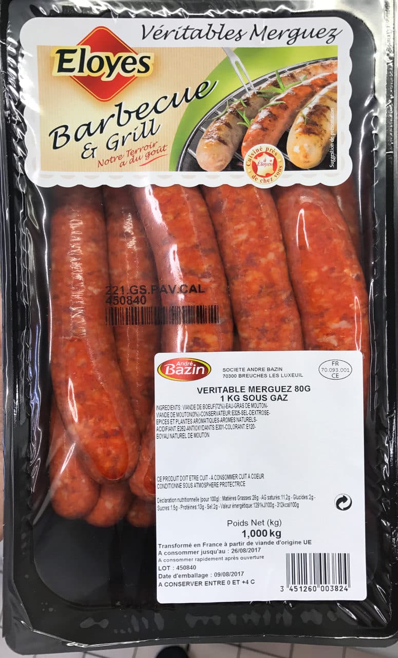 Eloyes Véritables Merguez packshot