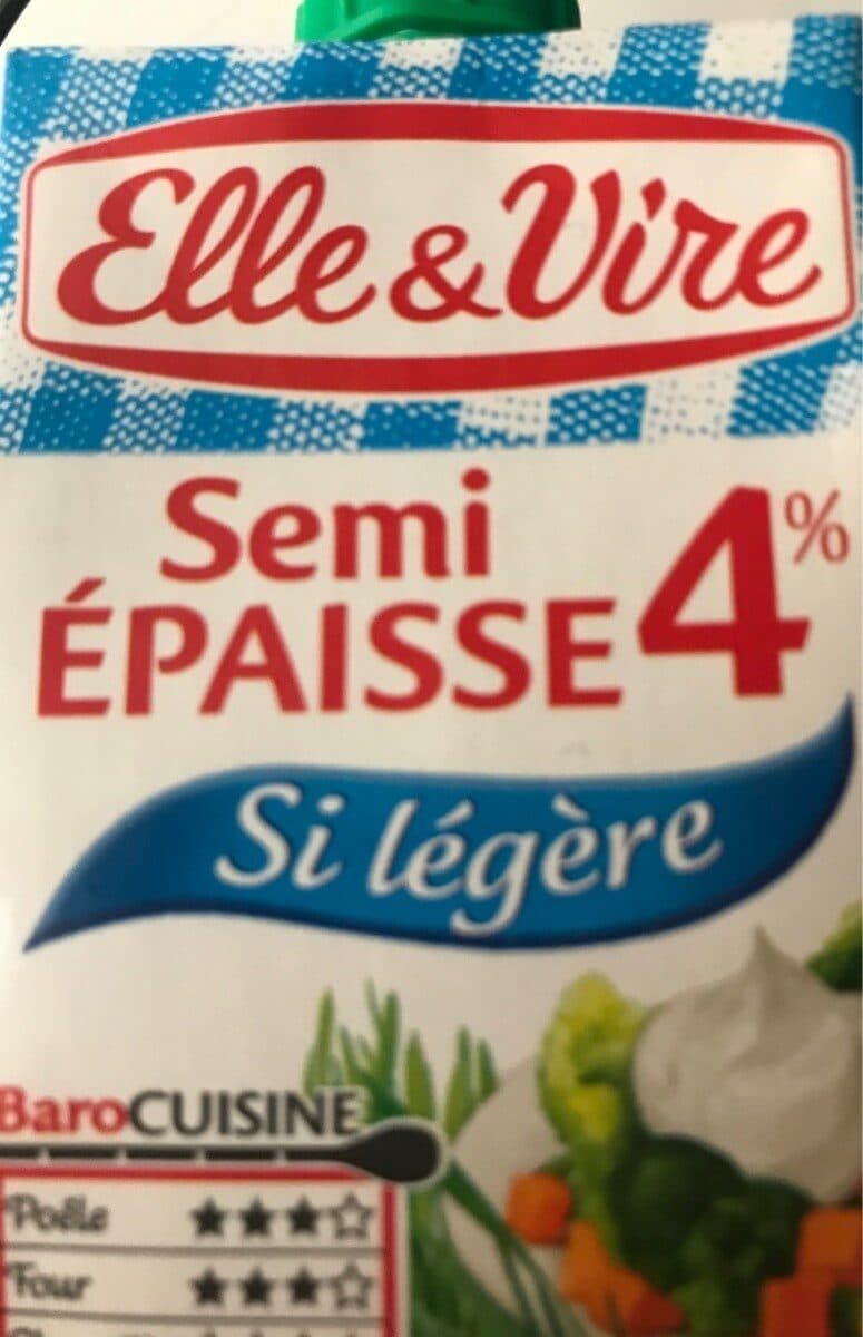 Elle & Vire Crème semi-épaisse allégé packshot