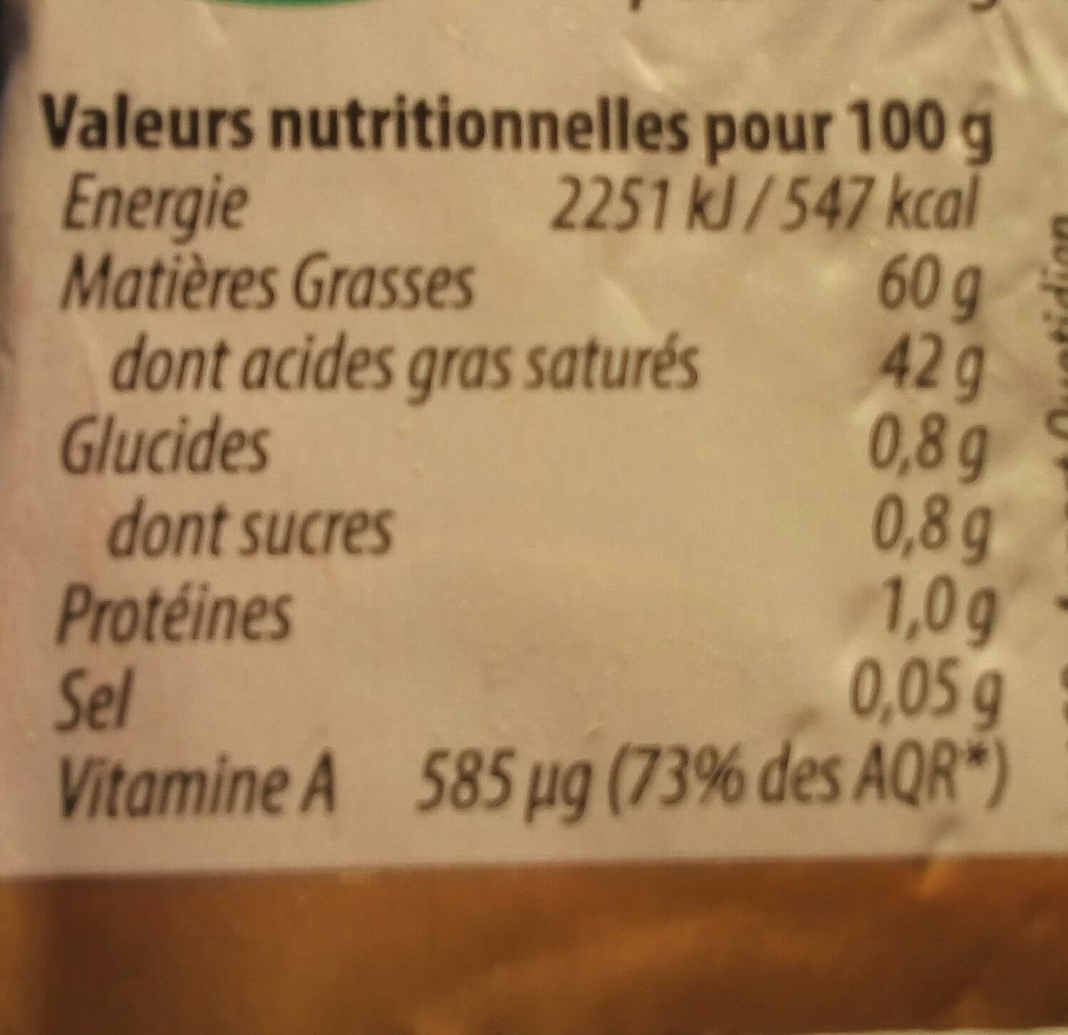 Elle & Vire Beurre a teneur reduite en M.G. packshot