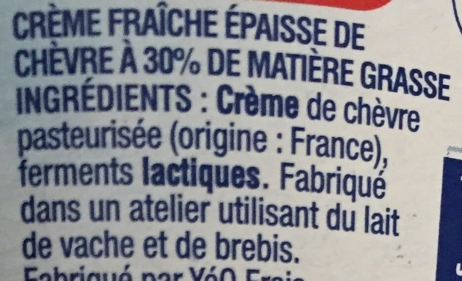 Chavroux Crème fraiche 100% chèvre packshot