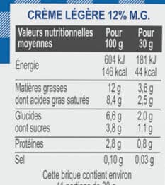 Elle & vire Elle & vire creme fleurette legere 12%mg brique 33cl packshot