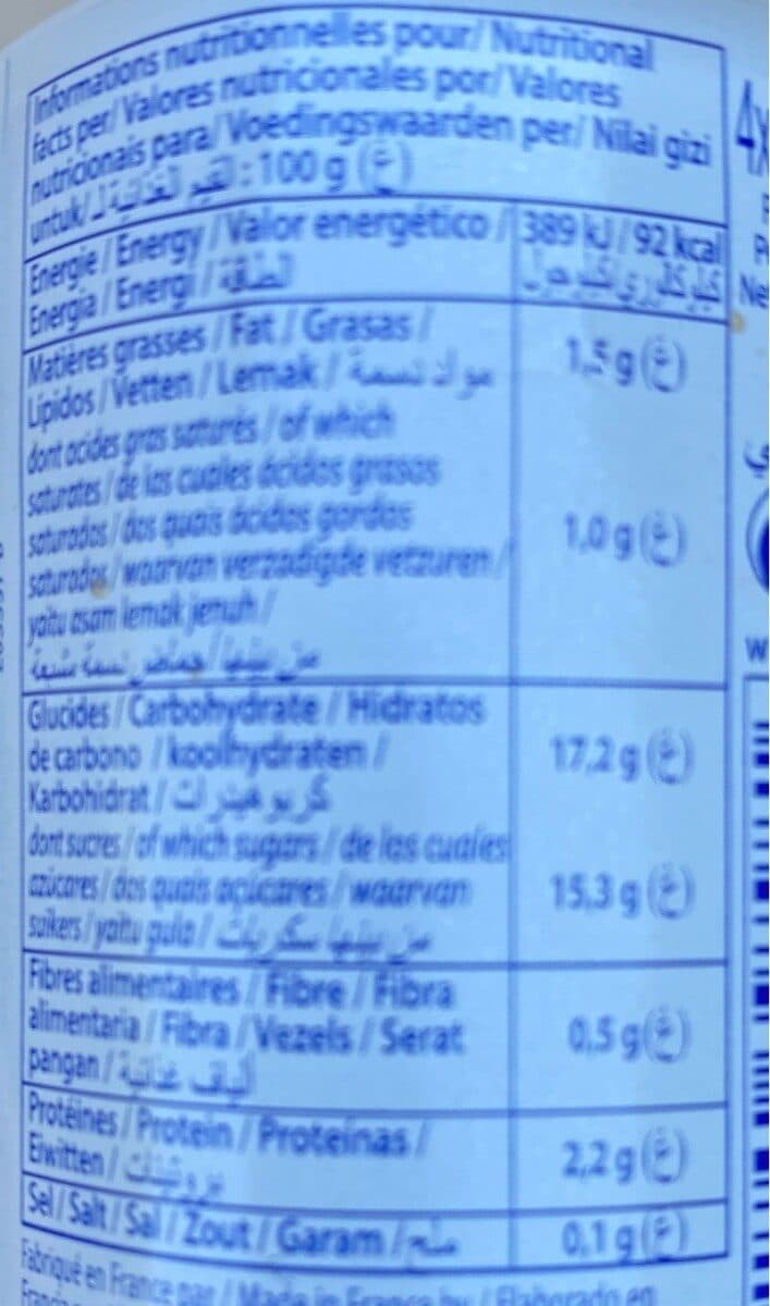Elle & Vire Dessert lacté aux fruits stérilisé UHT - Ananas packshot