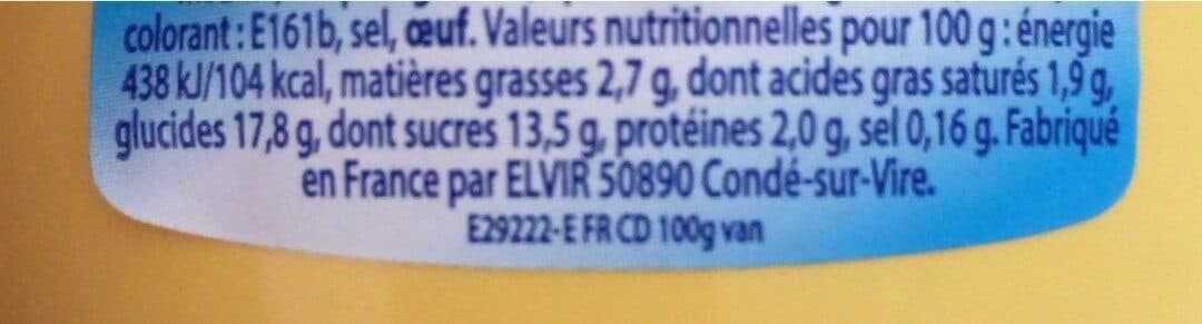 Elle & Vire Crème dessert aromatisée saveur vanille stérilisée UHT packshot