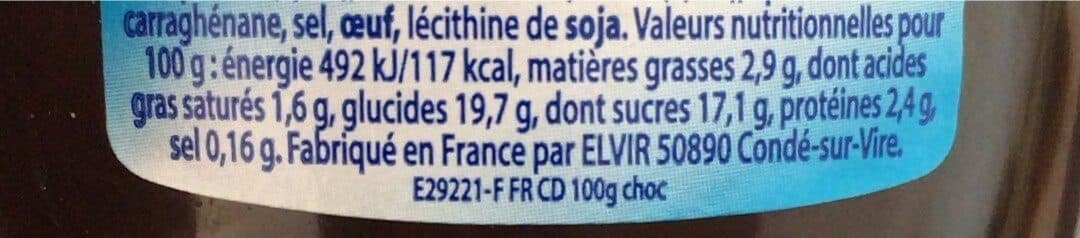 Elle & Vire Crème dessert chocolat stérilisée UHT packshot