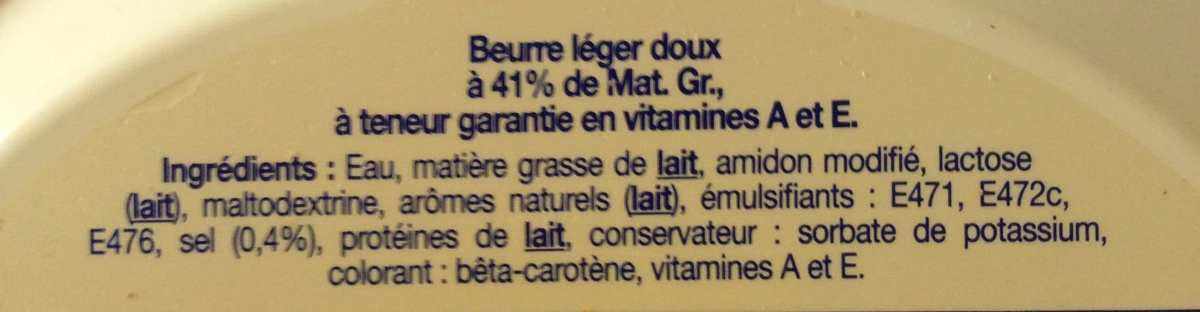 Elle & Vire Le Beurre Léger 41% doux packshot