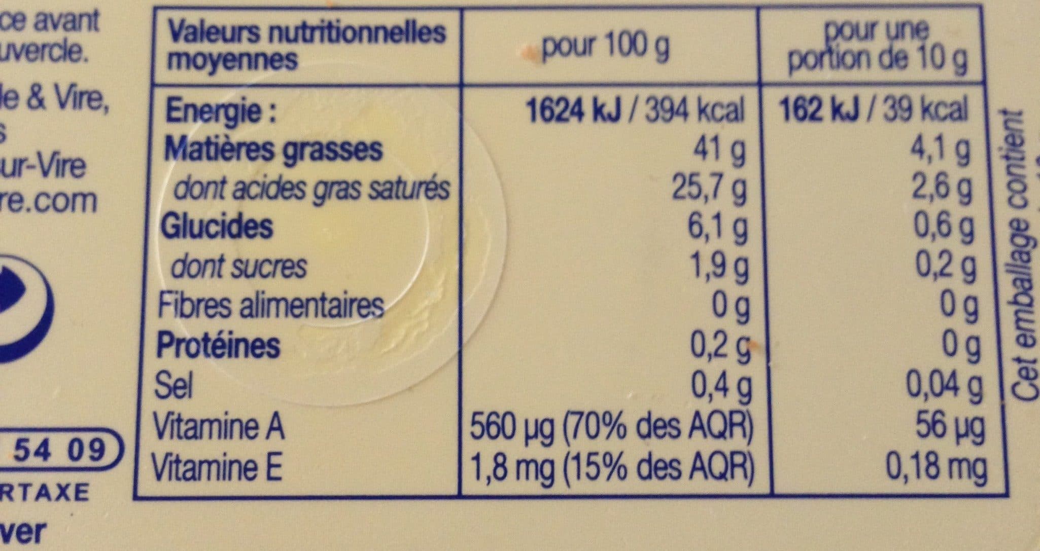 Elle & Vire Le Beurre Léger 41% doux packshot
