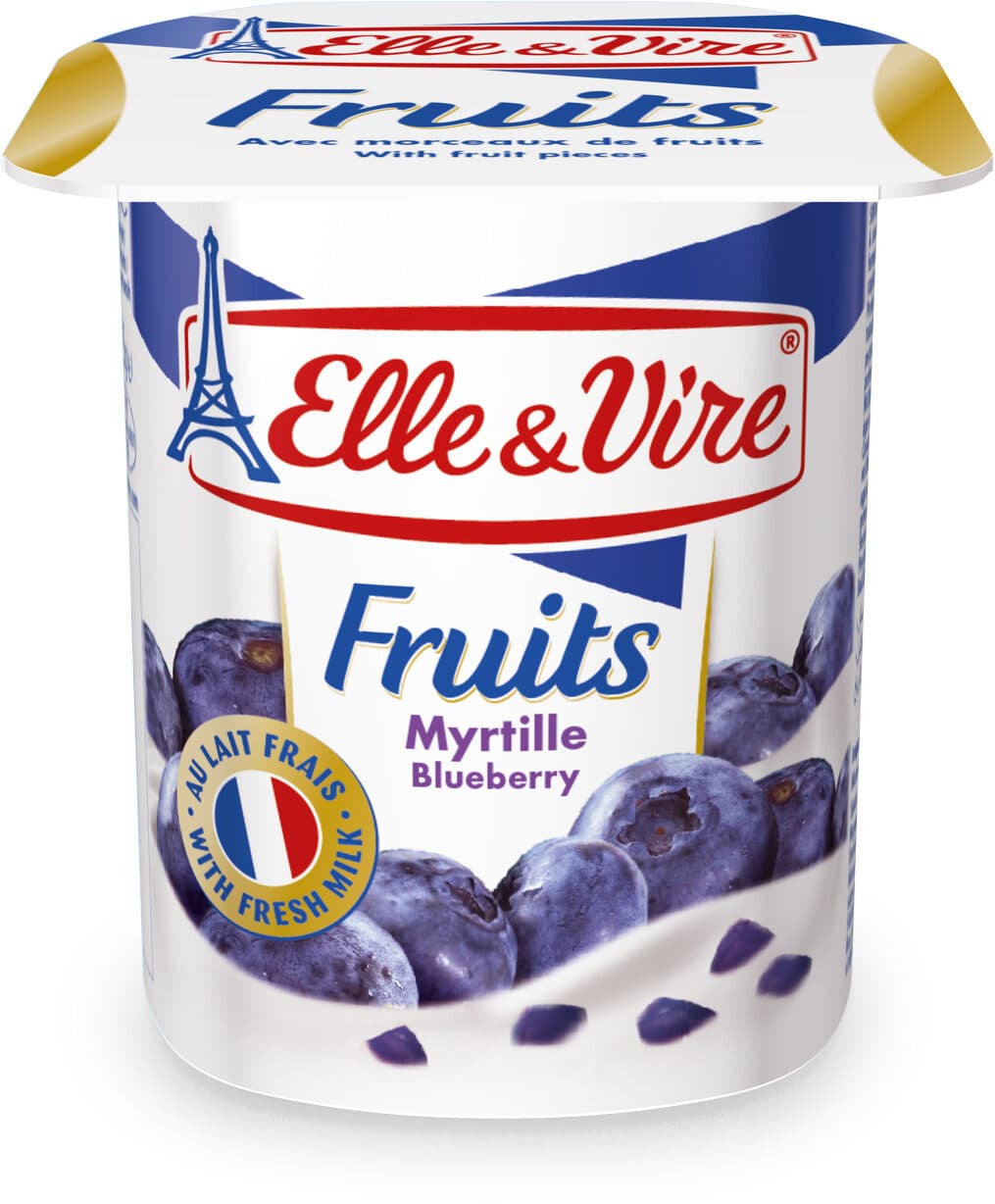 Elle & Vire Elle & vire desserts lactes fruits myrtille packshot