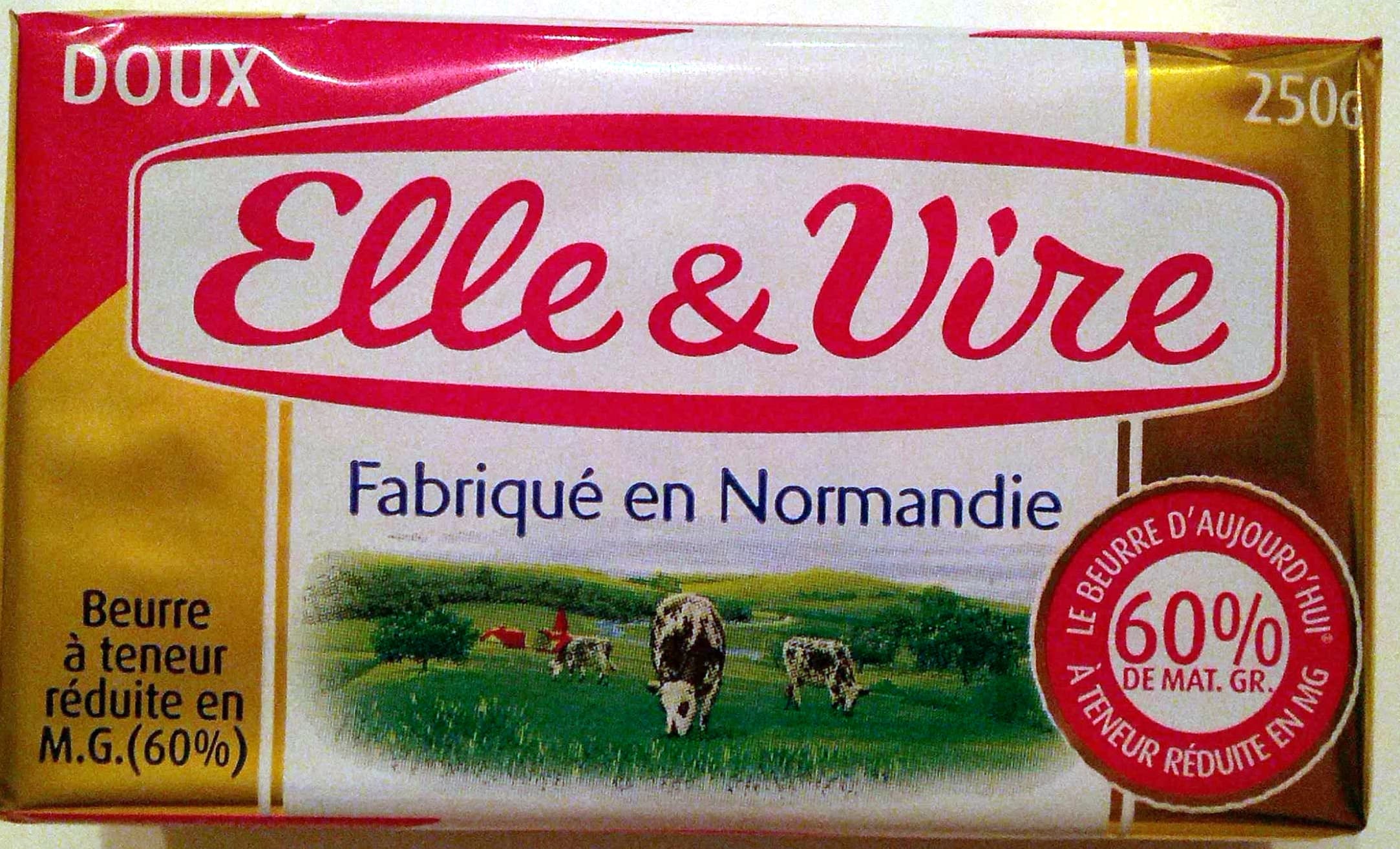 Elle & Vire Beurre doux (60% MG) packshot