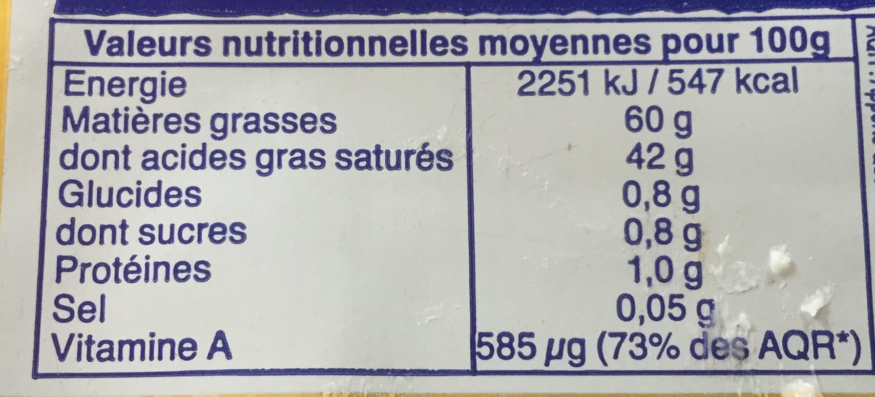Elle & Vire Beurre doux (60% MG) packshot
